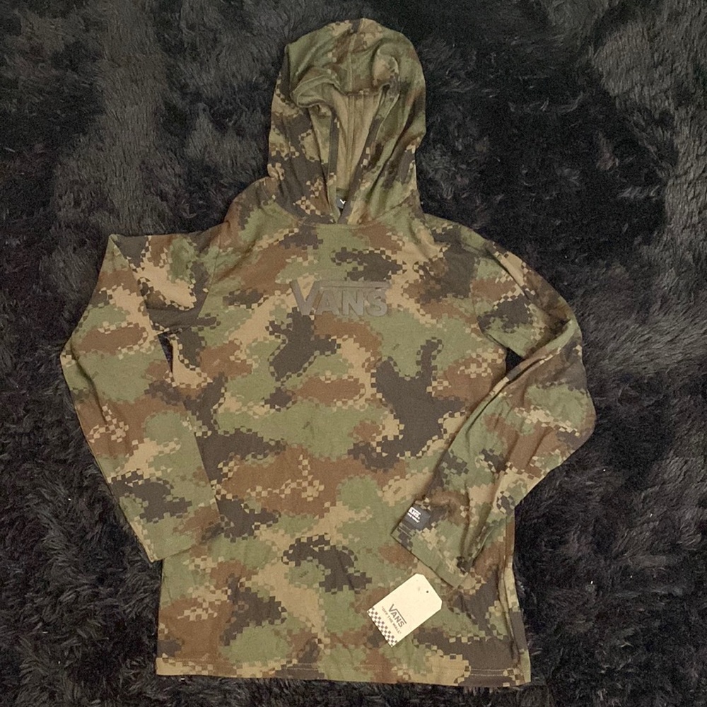 Vans Men Camo Long Sleeve Hoodie NWT